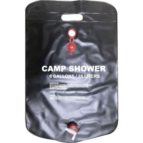 25L Camp douche sac solaire Energy Heated portable pliant extérieur Bath sac voyage Hiking Climbing PVC eau sac noir (1/5)
