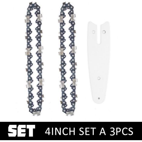Chaine de Tronconneuse 2pcs Chaine Carbure pour Tronconneuse (4 pouces+bar) NPTERBL