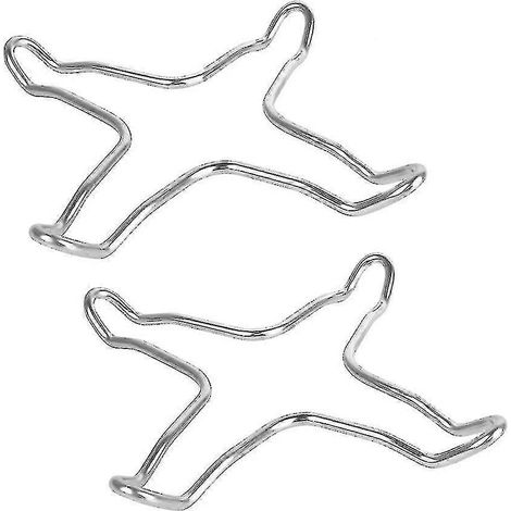 Limiteurs de gaz en acier inoxydable pour cuisinière à gaz, support de grille supérieure pour wok 14 x 14 cm Fontainebleau, lot de 2, argent