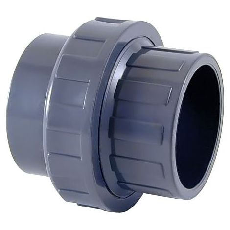 1 raccord union PVC, étanche avec joint torique EPDM, pour circuits piscine, installation facile