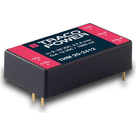 TracoPower THM 20-1212 DC/DC-Wandler, Print   1.67 A 20 W Anzahl Ausgänge: 1 x Inhalt 1 St.