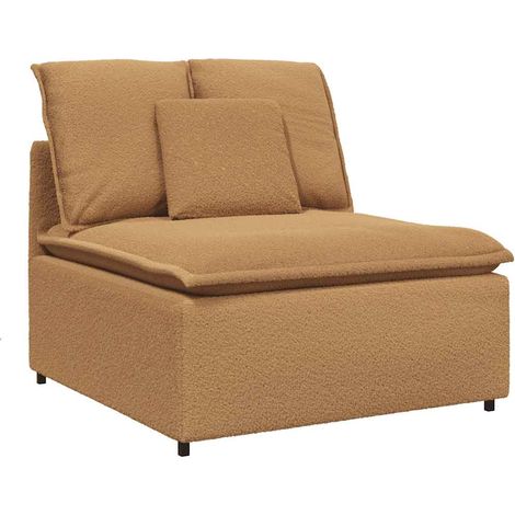 vidaXL Modulo Centrale Divano Modulare con Cuscini Beige 100 cm (1/5)
