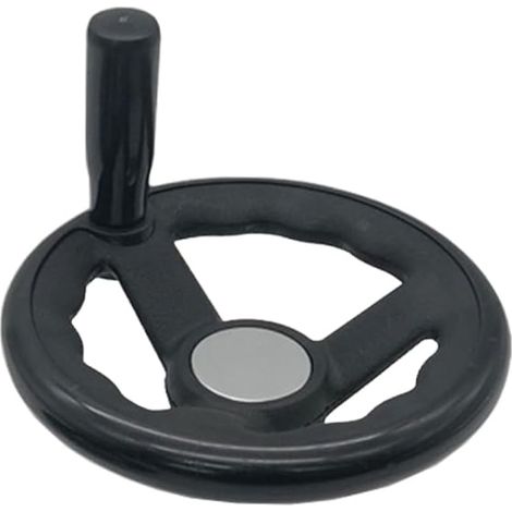Volant manuel rond avec poignée tournante, 3 rayons, volant manuel 100 mm noir pour fraiseuse et tour (1/5)