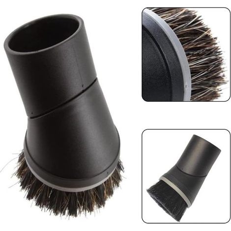 Brosse à poussière - Brosse à poussière compatible avec les aspirateurs Miele - 1 pièce - Diamètre 35 mm - Noir (1/5)