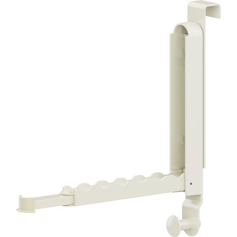 Étendoir à Crochet de Porte, Pliable et rétractable au-Dessus de la Porte, de séchage en métal sur la Porte, Crochet arrière, 1 pièce, Blanc cassé (1/5)