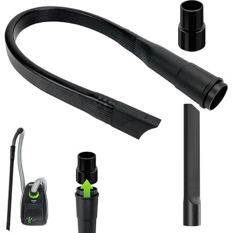 Buse flexible longue pour aspirateur, 62 cm, embout pour aspirateur avec raccord de 35/32 mm, buse universelle pour nettoyage sous meubles et (1/5)