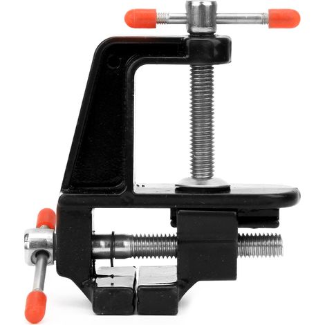 Étau De Table Mini - Pince D'établi 35mm En Alliage D'aluminium - Pour Bricolage Et Menuiserie - Noir - 1 Pièce (1/5)