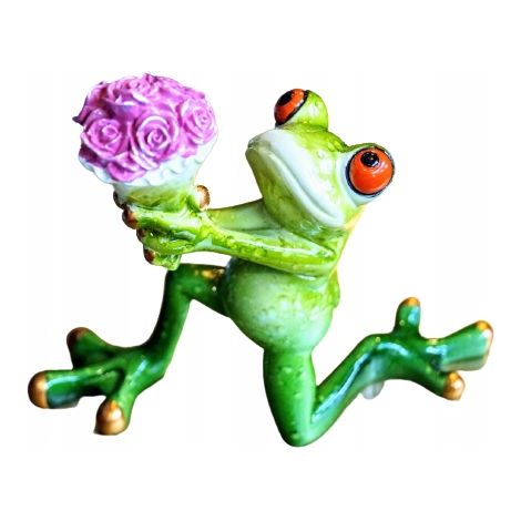 Froschfigur zur Verlobung: SAG "JA" 12x14x6,5 (1/5)