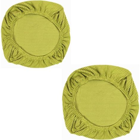 jaune-2 PCS Housse Tabouret Rond Housses de Tabouret Universel Housse Assise Chaise Housse (1/5)