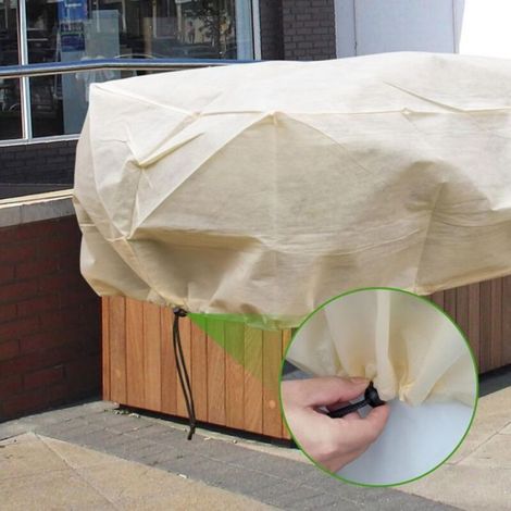 Housse De Protection Hivernale - Tissu Non Tissé - 150 X 40 X 45 Cm - Pour Plantes En Pot Et Conteneur - Lot De 2 (1/5)