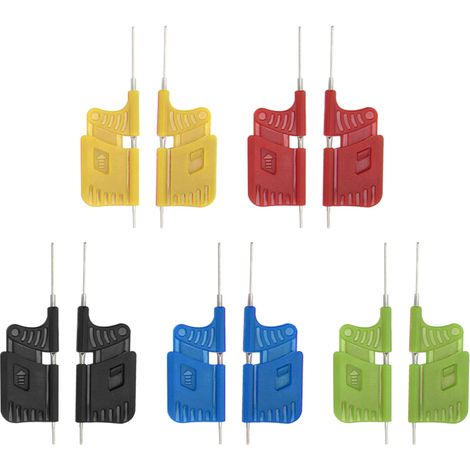 Lot de 10 pinces de test, pinces à broches ultra-miniatures avec anneaux en caoutchouc, composants électroniques SDK08 (1/5)