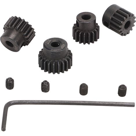Kit d'engrenages pour moteur RC 48P 3,175 mm 15T 17T 19T 21T, pour voiture télécommandée 1/10 (1/5)
