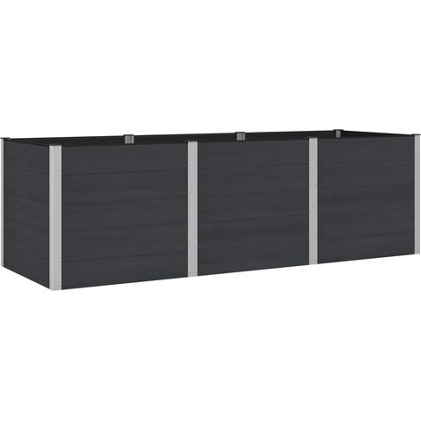 Maison Exclusive - Jardinière surélevée Noir 300 x 100 x 91 cm (1/5)