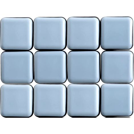 MINKUROW Deslizadores Para Muebles, 12 Deslizadores Autoadhesivos Cuadrados De Teflón Ptfe Para Muebles Adecuados Para Pisos Lisos Y Alfombras (Cuadrado, 30x30mm) (1/5)