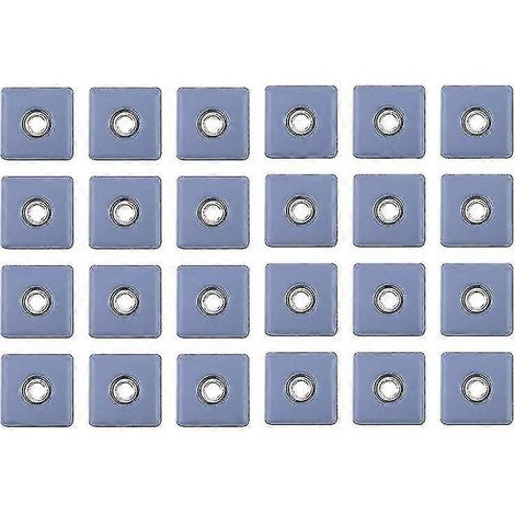 24 patins de protection pour pieds de meubles de 30 mm avec vis, protections carrées pour pieds de chaises (1/5)