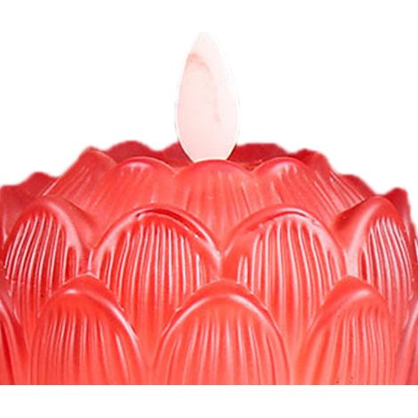 Lampe Lotus LED Multicolore Économie d'Énergie Sûre Stable pour Maison Temple Salles Bouddhistes Rouge (1/4)