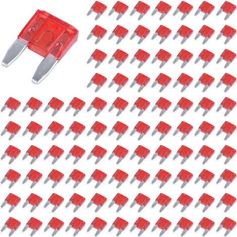 Compatible avec les fusibles à lames miniatures automobiles 600 x 10A (rouges) (1/5)