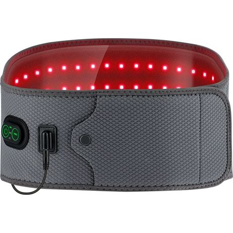 Ceinture de thérapie par chauffage à lumière rouge véritable, 120 perles de lampe LED à lumière rouge, instrument de thérapie intelligent proche infrarouge