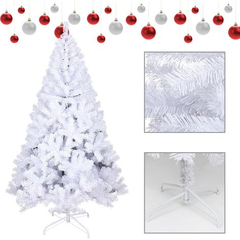 SWANEW Albero di Natale Selezione di Natale Albero artificiale di decorazione di Natale Materiale PVC bianco 180cm (1/5)