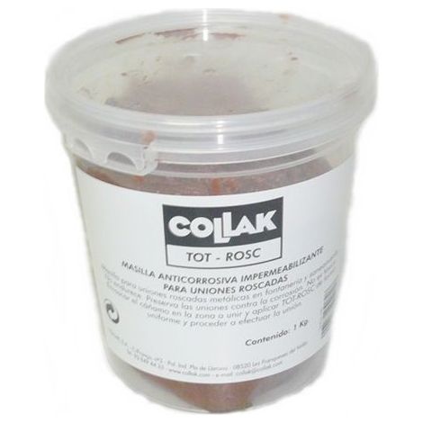 COLLAK 77001 Mastice+canapa TOT-ROSC per giunzione filettata 1kg
