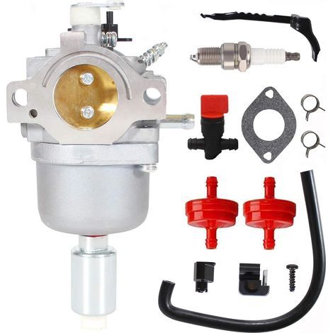 Carburateur D105 D110 pour tracteur tondeuse John Deere LA115 LA105 LA110 D100 LA125 697203 JS40 L1742 1742HS S17 avec moteur 17 cv 19 cv 21 cv Nikki 69720 3 594593 (1/5)