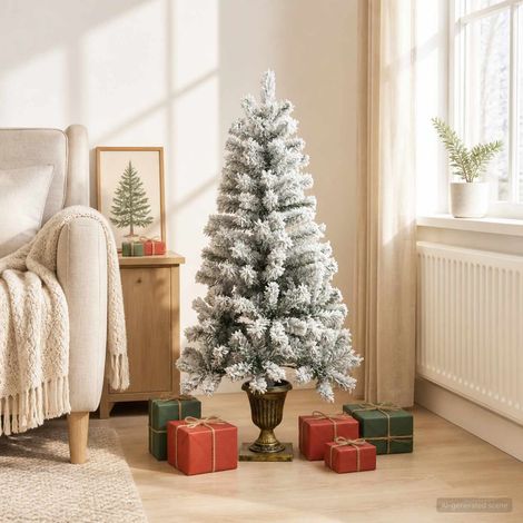 vidaXL Mini Árbol de Navidad 120 cm PVC Blanco (1/5)