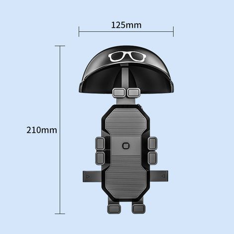 Supporto per telefono da moto, supporto per bicicletta, clip per scooter, per smartphone da 4,7 a 7,4 pollici, montaggio sul manubrio.