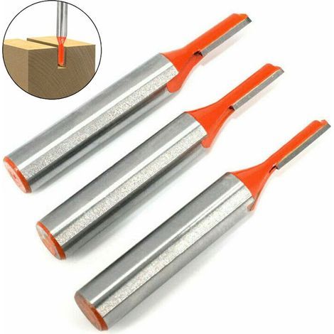 Schlitzfräser, 3-teilig, 8 mm, gerader Schaft, Fräser-Set, Holzbearbeitung, Fräser, Einzelnutenfräser, Hartmetall-Fräser, Holzbearbeitung, Fräser, Tischlerwerkzeug