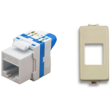 TechLy presa di rete RJ45 UTP CAT.6a tooless + Magic TT sabbia