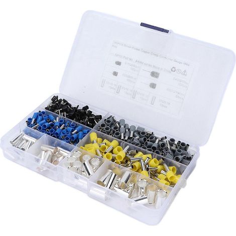 390-teiliges Crimp-Aderendhülsen-Set, korrosionsbeständig, Schnellmontage-Anschlussklemmen, Steckverbinderhülsen für Ca