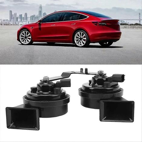 Trompe de voiture double tonalité, kit de 2 avertisseurs sonores escargot avec support de fixation, klaxon auto puissant pour véhicule, paire d’avertisseurs à deux sons, accessoire automobile durable (1/5)