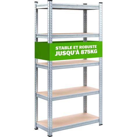 Étagère Modulable à Charge Lourde Grise : 180 X 90 X 40 cm Robuste et Polyvalente, 875 kg (1/5)