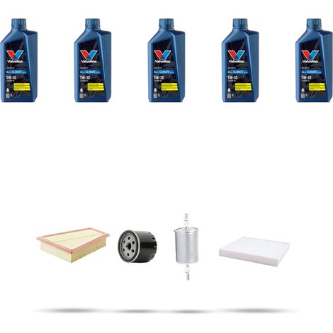 Kit tagliando 4 FILTRI e 5L OLIO compatibile con Renault Kangoo 1.6 16v 70kw dal 2001 (1/5)