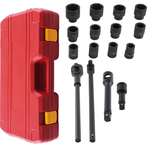 21x 3/4 inch 19-50mm Drive Deep Impact Socket Set Garage Repair Ratchets (1/5)