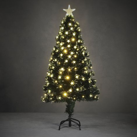Luca Lighting Sapin de Noël artificiel illuminé Blanc chaud H150xl65xL65cm (1/5)
