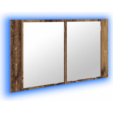 Maison Exclusive - Badezimmerspiegelschrank Altholz 80 x 12 x 45