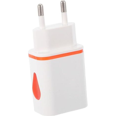 Chargeur Double USB avec LED Intégrée Adaptateur De Voyage Compact Compatible Smartphones Veilleuse Douce pour Chambre Couloir Et Usage Intérieur (1/4)