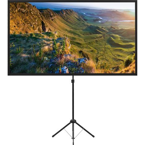 Écran de Projection avec Trépied, Écran de Projection Portable 80 Pouces, 16:9, Écran pour Projecteur 4K, léger, Facile à Installer, Idéal pour Le Cinéma à Domicile, Les Films Intérieurs/Extérieurs. (1/5)