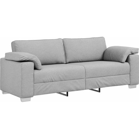 Sofa 3 places Gris nuage 220 cm tissu (1/5)