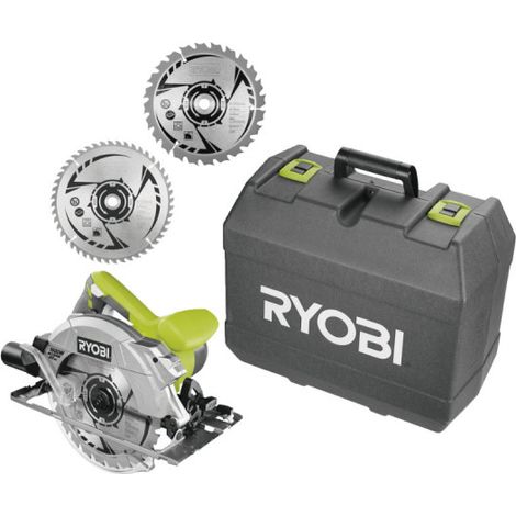 Confezione RYOBI Sega circolare RCS1600-K2B - 1600W - 66mm - 1 lama 48 denti - 2 lame 24 denti