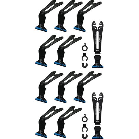 Lames de scie oscillantes, bimétalliques, compatibilité universelle, Set de 12 pièces (1/2)