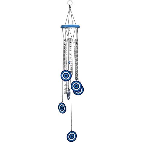 Carillon à Vent Mauvais œil – Carillon éolien créatif Carillon à Vent Bleu créatif pour la Maison, Le Jardin, la terrasse, décoration extérieure à Suspendre (1/5)