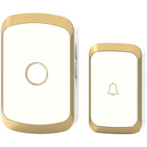 Sonnette sans fil étanche 300 m pour l'extérieur, 36 mélodies, 4 niveaux de volume, flash LED, pour la maison, le bureau, l'hôtel, 02-AquaForge (1/3)