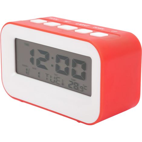 Voici la traduction chinoise, concise et adaptée à la présentation des produits en ligne : Réveil LCD pour enfants avec veilleuse, alarme musicale, compte à rebours, rappel d'anniversaire, réveil numé (1/5)