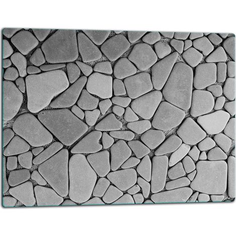 Schneidebrett aus Glas, 52x40 cm, grauer Stein (1/5)