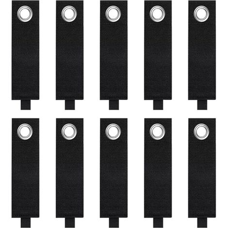 10PCS Organisateur Support Rallonge, Sangles Rangement d'extension Robustes Sangles Câble à Boucle à Crochet Portables avec Œillet pour le Stockage de Câbles de Cordes de Tuyau d'arrosage (1/5)