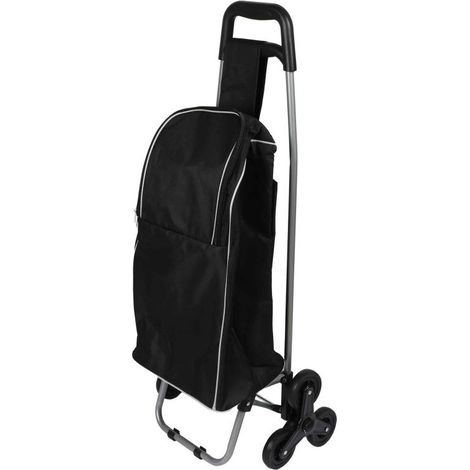 Chariot de courses Isotherme 32L - Noir - Roues Triples Monte Escalier - Livraison gratuite