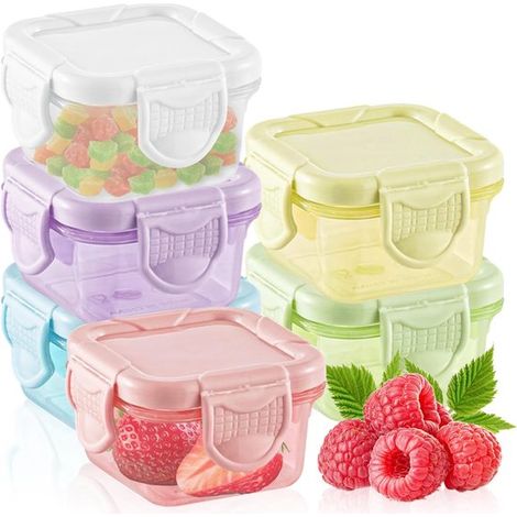 Set aus 2 Frühstücksschalen zum Mitnehmen mit Deckel und Löffel, 350 ml, Gläser für Overnight Oats, Einmachgläser mit Messmarkierungen, luftdicht (1/5)