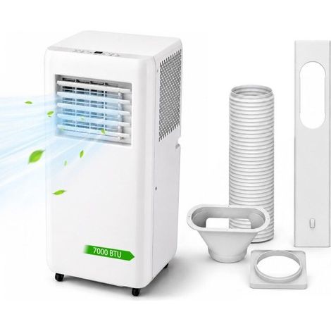 Climatiseur mobile - Abrila 259640701 - 7000 BTU - Blanc - 3 modes (rafraîchissement, ventilation, déshumidification) (1/4)