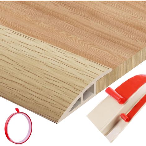 Barre de Seuil Adhésive - 1 Pièce - PVC Souple - Transition Multiniveau Sans Perçage - Intérieur Maison Bureau - 200x2cm (1/5)